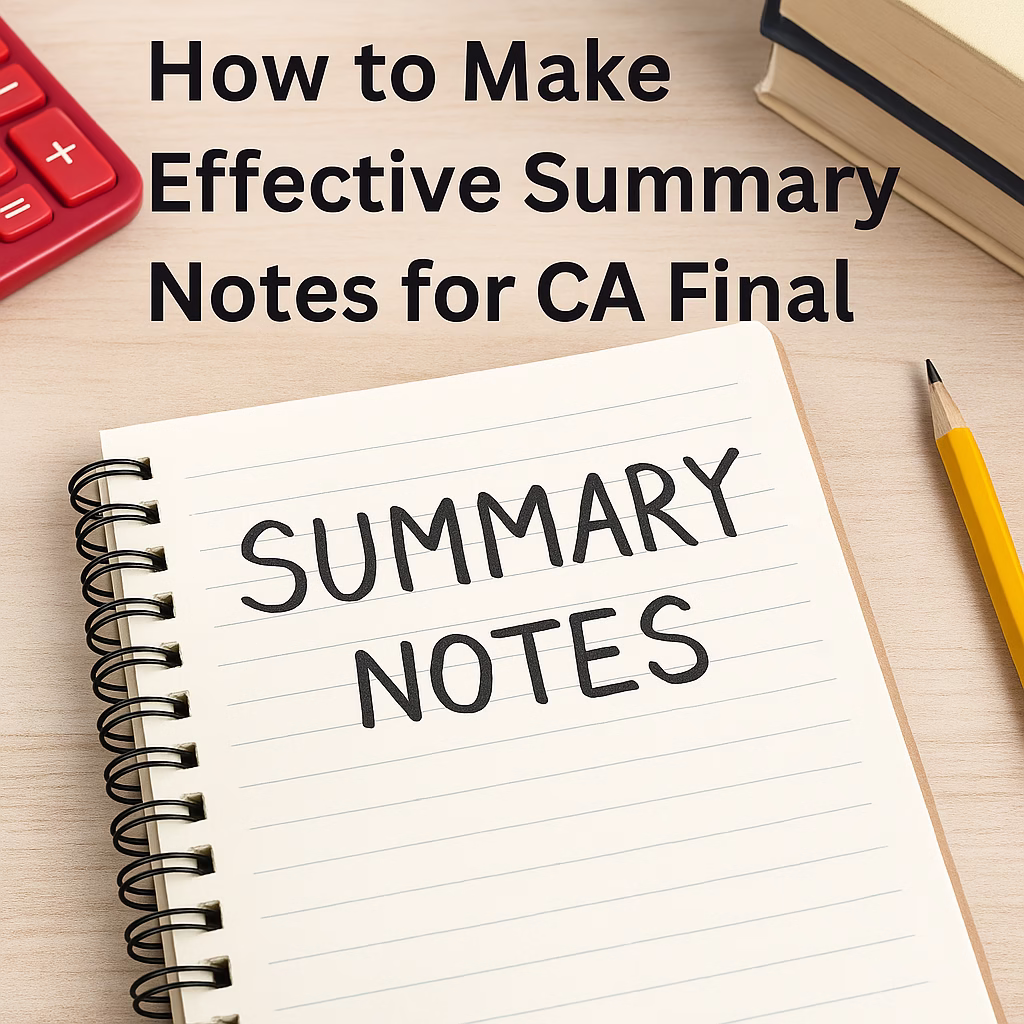 7 Powerful Techniques to Master CA Final Summary Notes for 1.5-Day Revision