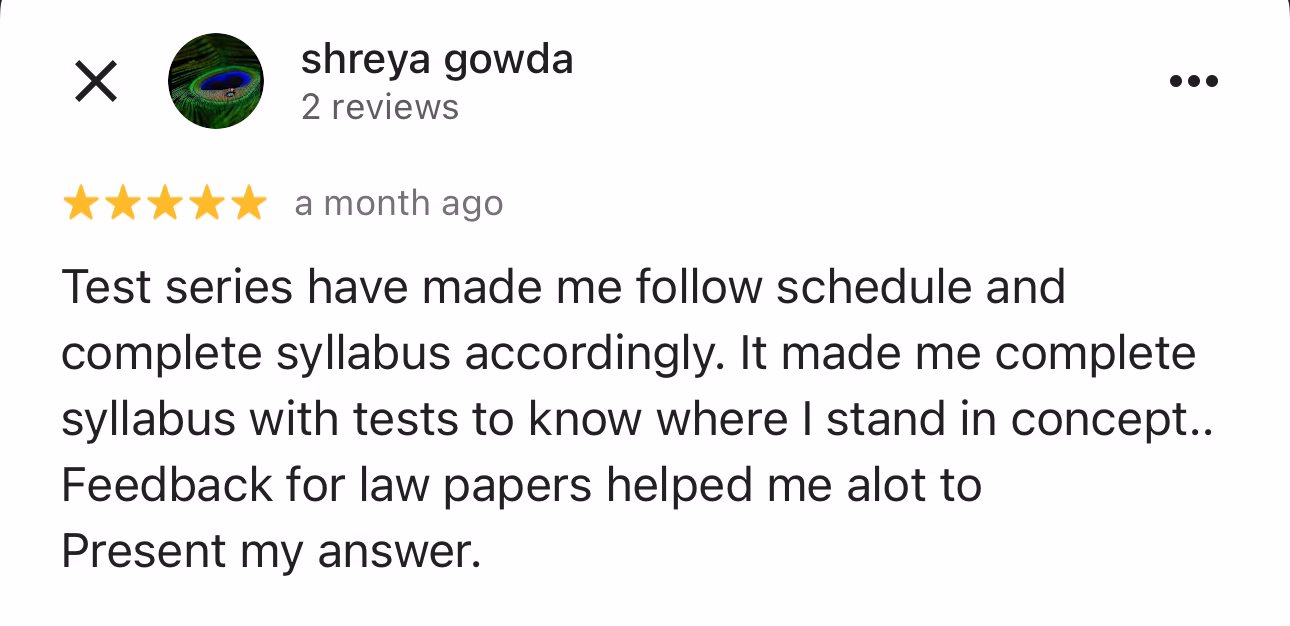 CA Test Series Google Reviews