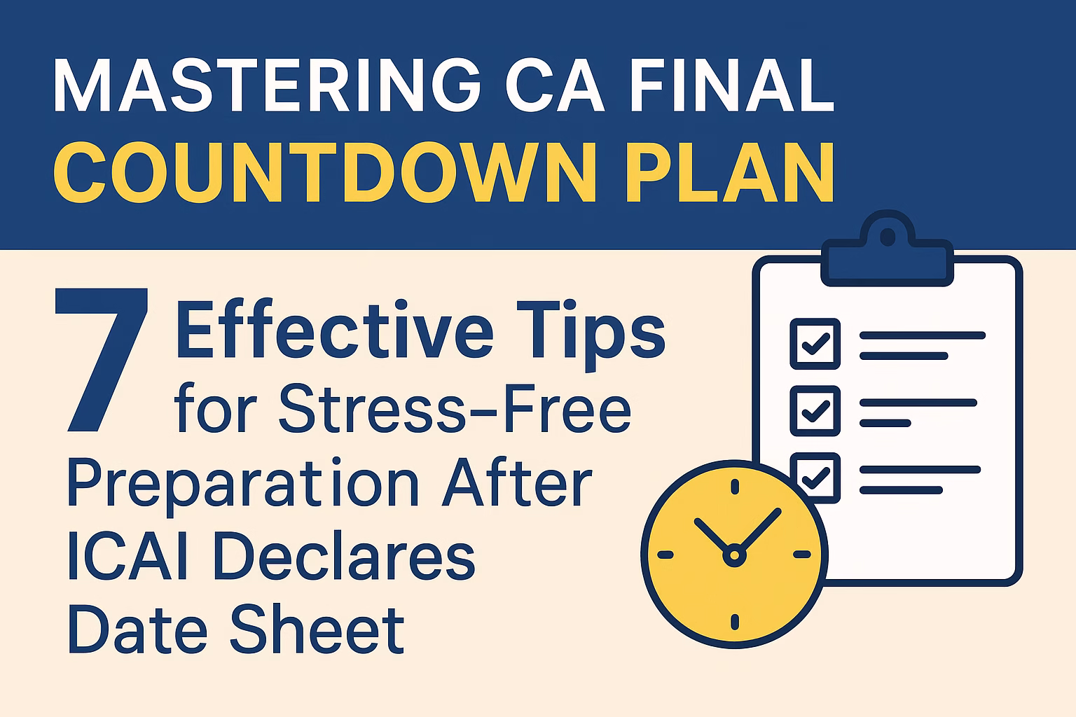 Mastering CA Final Countdown Plan