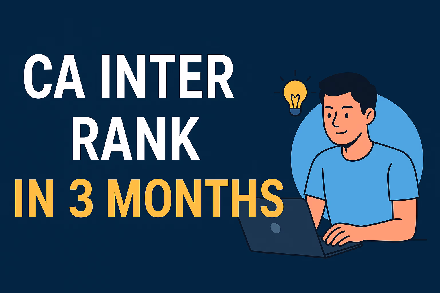 CA Inter Rank in 3 Months