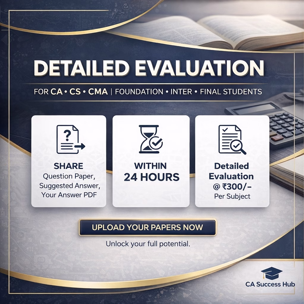 CA Mock Test / PYP evaluation