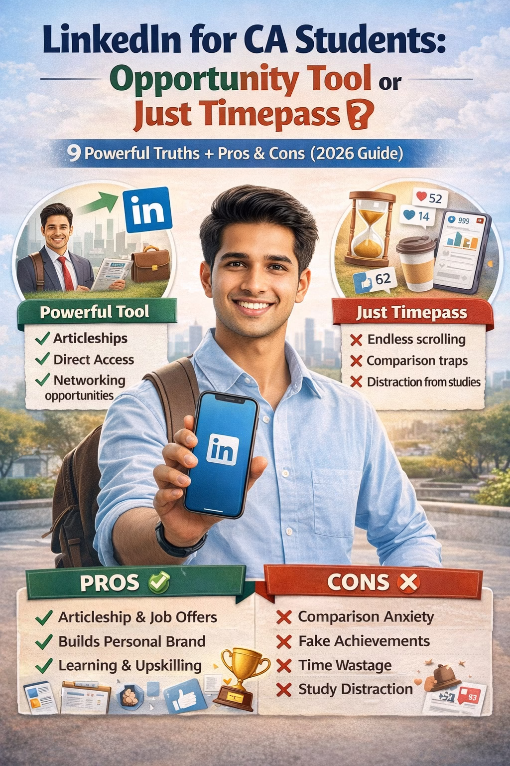 LinkedIn for CA Students: Opportunity Tool or Just Timepass?