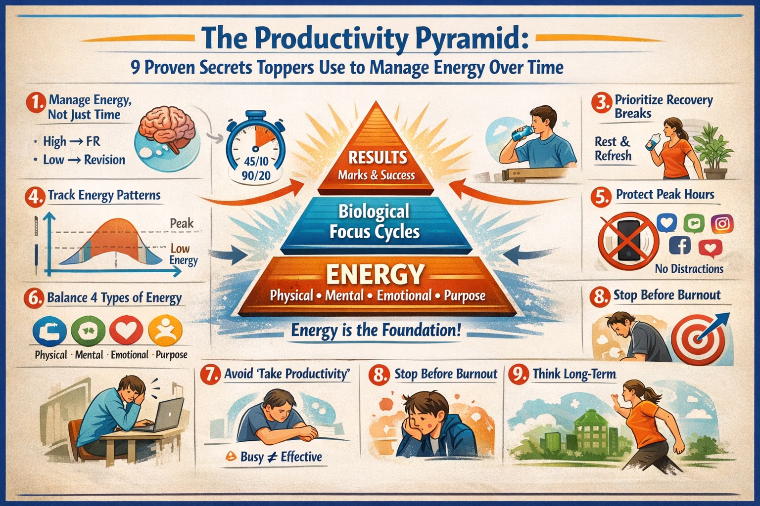 Secrets Toppers Use to Manage Energy Over Time