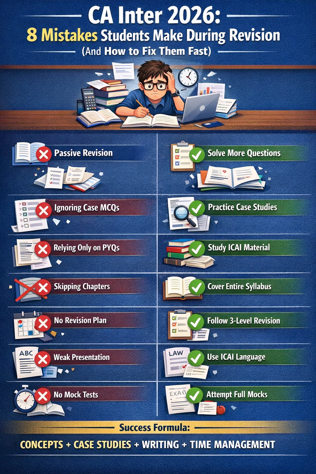 Mistakes CA Inter Students Make During Revision 