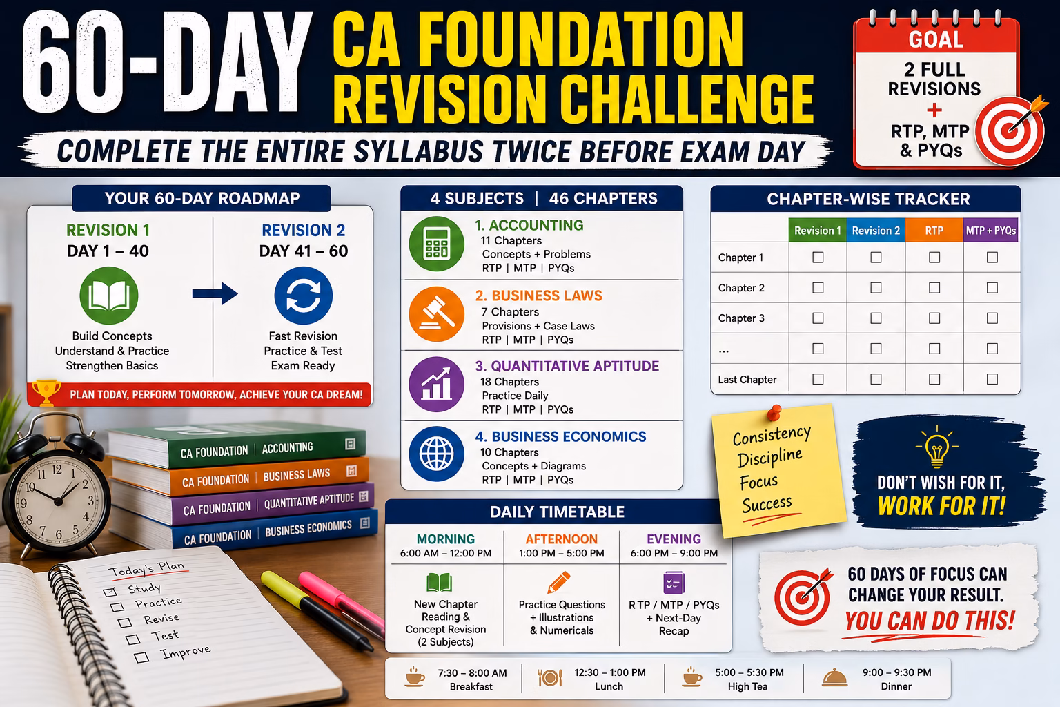 60-Day CA Foundation Revision Challenge