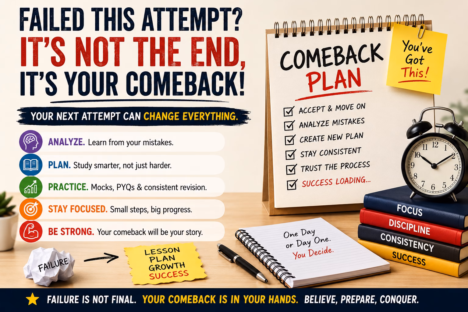 Failed CA Attempt Comeback Plan for CA Students