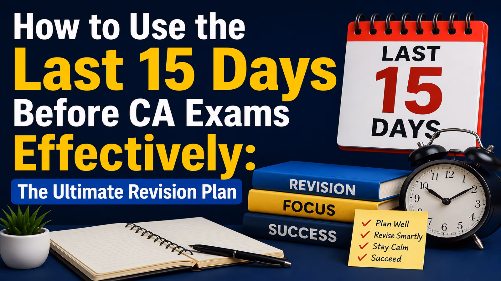 How to use the last 15 days before CA Exams effectively