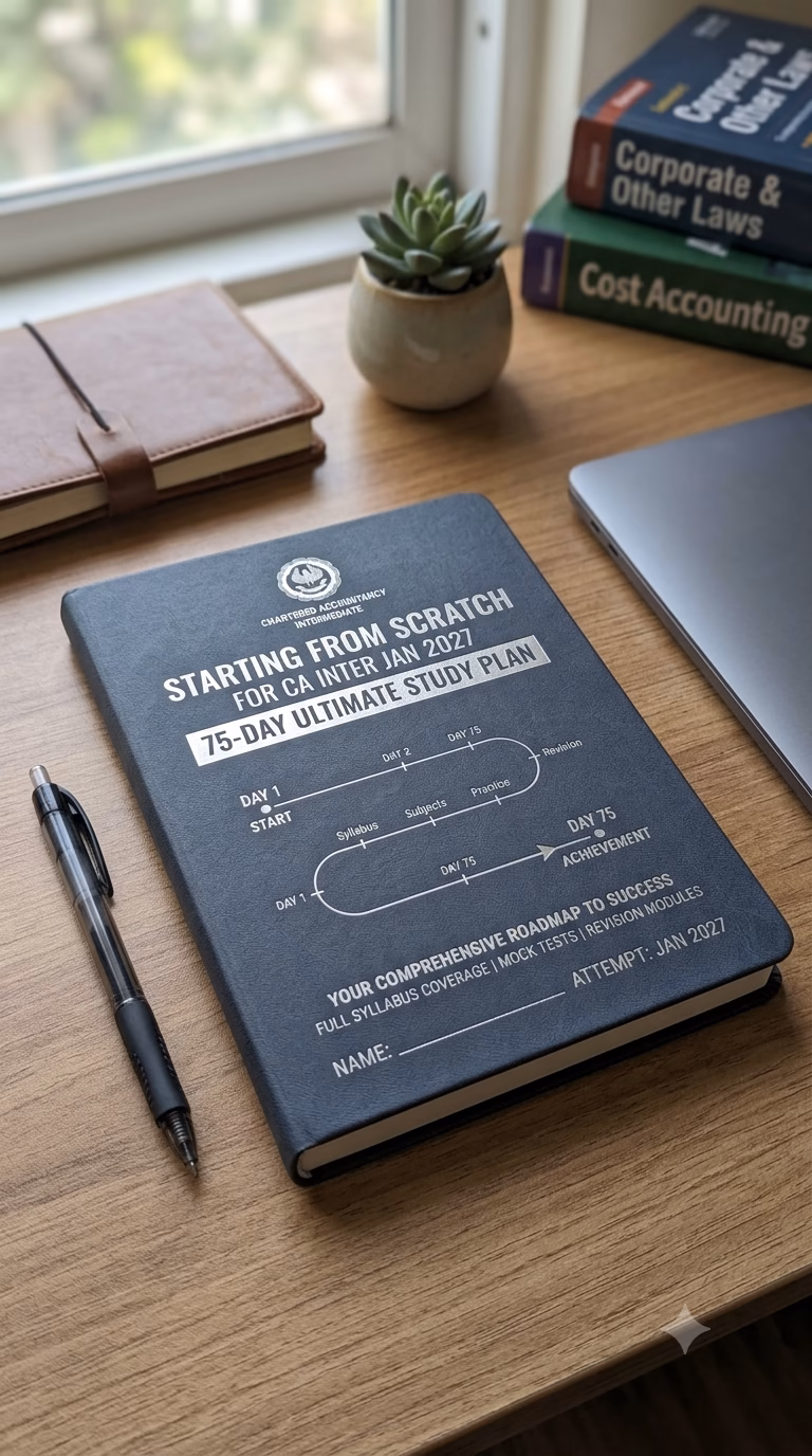 Starting From Scratch for CA Inter Jan 2027? 