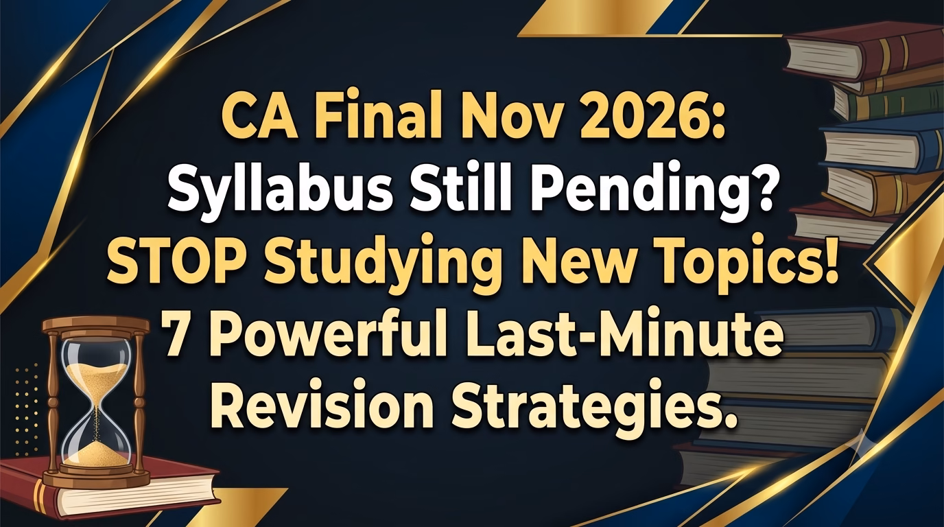 CA Final Nov 2026: Syllabus Still Pending? 